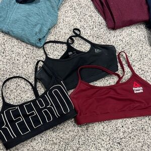 3 Set- Reebok Black and Burgundy Sports Bras